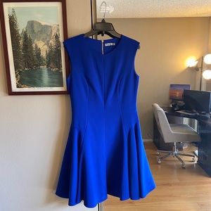 ELIZA J Ponte Knit Skater Dress - Royal Blue sz 8